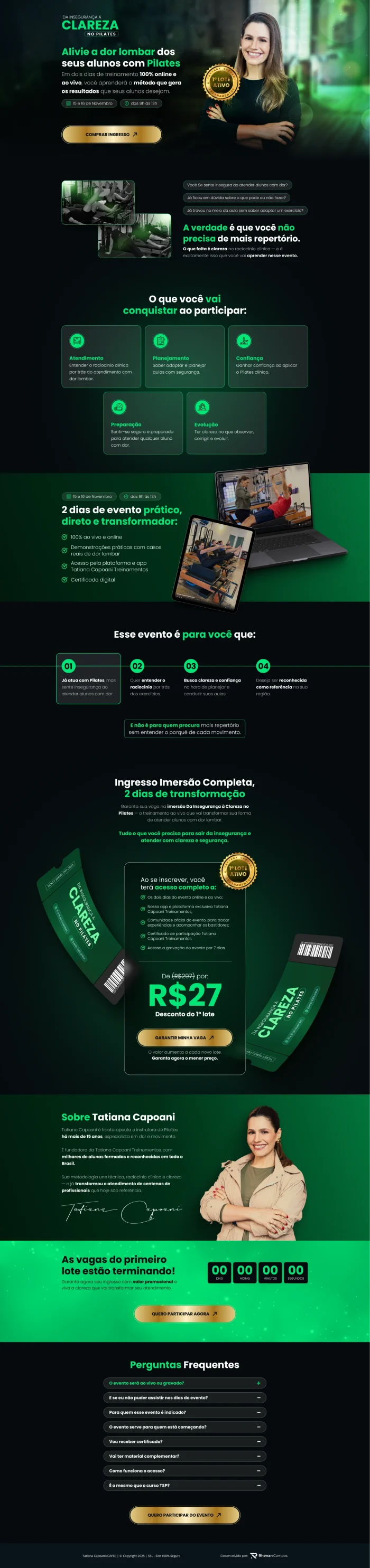 LP Insegurança à Clareza no Pilates